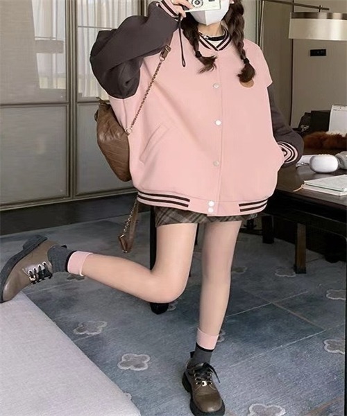 FREE STYLISTS(フリー スタイリスト)の「ビッグシルエット スタジャン(スタジャン・レディース・ピンク・M/L/2XL/XL)」の9枚目の写真