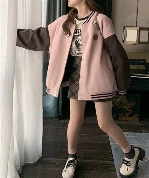FREE STYLISTS(フリー スタイリスト)の「ビッグシルエット スタジャン(スタジャン・レディース・ピンク・M/L/2XL/XL)」の19枚目の写真