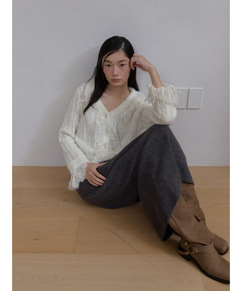 ASURA(アスラ)の「HAILEY TASSEL CADIGAN (IVORY)(カーディガン/ボレロ・レディース・その他・ONE SIZE)」の8枚目の写真