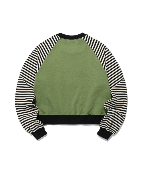 ISTKUNST(イストクンスト)の「STAR APPLIQUE RAGLAN SWEATSHIRTS_GREEN(IK2FSMM444A)(スウェット・レディース・グリーン・M/S)」の2枚目の写真