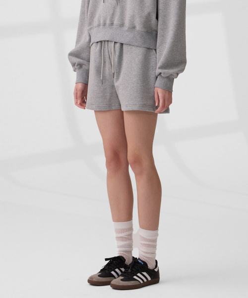 DANGLEDROP(ダングルドロップ)の「DGDPスウェットショートパンツメランジグレー(その他パンツ・レディース・その他・S/M)」の1枚目の写真