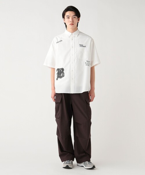 BEAMS HEART(ビームスハート)の「【6/18値下げ】レタード ワッペン オックスフォード シャツ(ユニセックス)(シャツ/ブラウス・メンズ・ネイビー/ホワイト/ブラック・LARGE/MEDIUM/SMALL)」の9枚目の写真