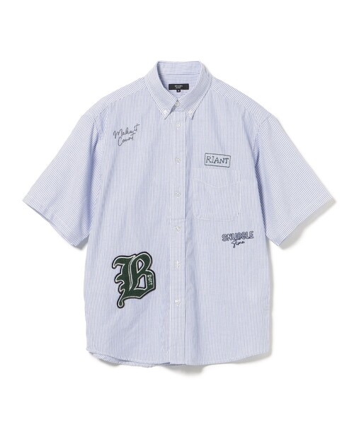 BEAMS HEART(ビームスハート)の「【6/18値下げ】レタード ワッペン オックスフォード シャツ(ユニセックス)(シャツ/ブラウス・メンズ・ネイビー/ホワイト/ブラック・LARGE/MEDIUM/SMALL)」の19枚目の写真