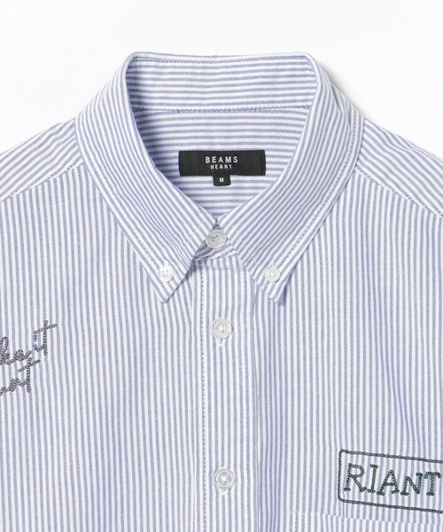 BEAMS HEART(ビームスハート)の「【6/18値下げ】レタード ワッペン オックスフォード シャツ(ユニセックス)(シャツ/ブラウス・メンズ・ネイビー/ホワイト/ブラック・LARGE/MEDIUM/SMALL)」の20枚目の写真