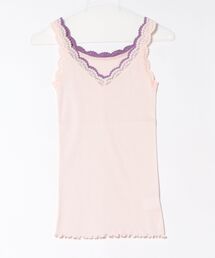 Q | バイカラーテレコタンク(タンクトップ)