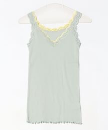 Q | バイカラーテレコタンク(タンクトップ)