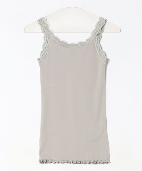 Q（キュー）の「バイカラーテレコタンク（タンクトップ・レディース・ライトグレー/ライトグリーン/ベビーピンク・MEDIUM）」の10枚目の写真