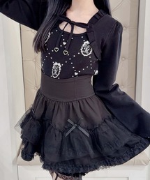 レイヤード風モノグラムニット