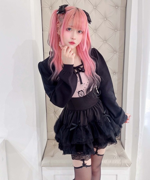 MA*RS(アメーバーマーズ)の「レイヤード風モノグラムニット(ニット/セーター・レディース・ブラック/ホワイト/ピンク・FREE)」の10枚目の写真
