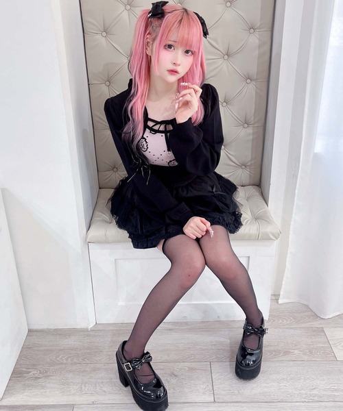 MA*RS(アメーバーマーズ)の「レイヤード風モノグラムニット(ニット/セーター・レディース・ブラック/ホワイト/ピンク・FREE)」の13枚目の写真