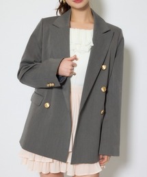 rienda | ピークドラペルダブルテーラードジャケット 春服(テーラードジャケット)