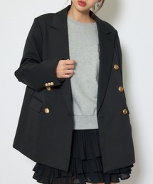 rienda（リエンダ）の「ピークドラペルダブルテーラードジャケット 春服（テーラードジャケット）」