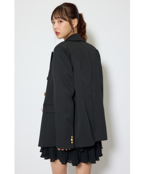 rienda（リエンダ）の「ピークドラペルダブルテーラードジャケット 春服（テーラードジャケット・レディース・グレー/ブラック/ブラウン・FREE）」の7枚目の写真