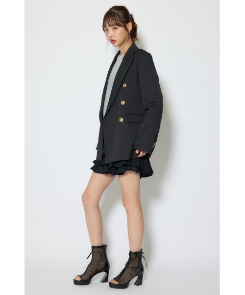 rienda（リエンダ）の「ピークドラペルダブルテーラードジャケット 春服（テーラードジャケット・レディース・グレー/ブラック/ブラウン・FREE）」の9枚目の写真