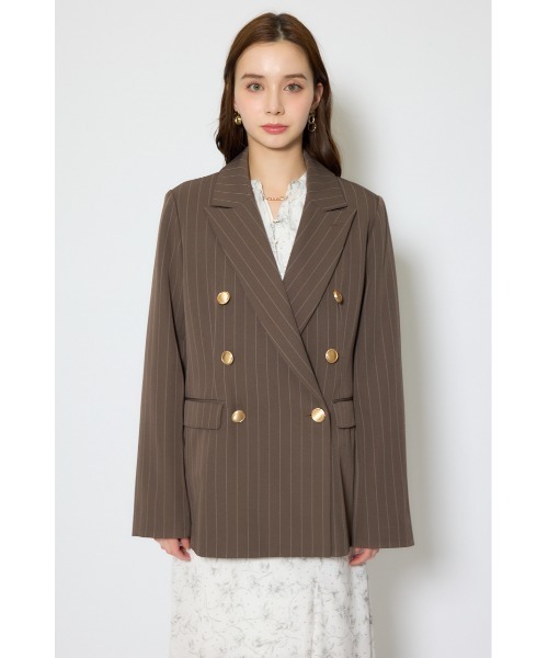 rienda（リエンダ）の「ピークドラペルダブルテーラードジャケット 春服（テーラードジャケット・レディース・グレー/ブラック/ブラウン・FREE）」の16枚目の写真