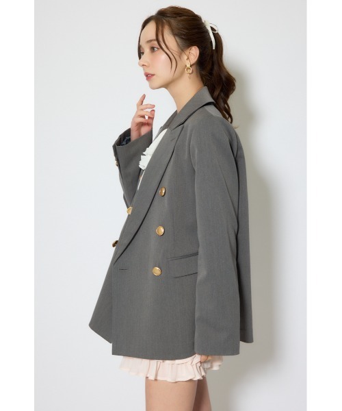 rienda（リエンダ）の「ピークドラペルダブルテーラードジャケット 春服（テーラードジャケット・レディース・グレー/ブラック/ブラウン・FREE）」の18枚目の写真