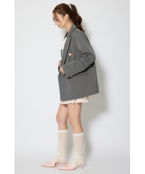 rienda（リエンダ）の「ピークドラペルダブルテーラードジャケット 春服（テーラードジャケット・レディース・グレー/ブラック/ブラウン・FREE）」の20枚目の写真