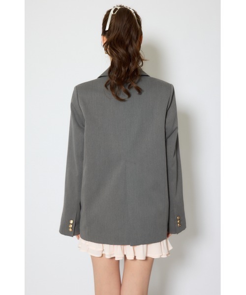 ピークドラペルダブルテーラードジャケット 春服（テーラード