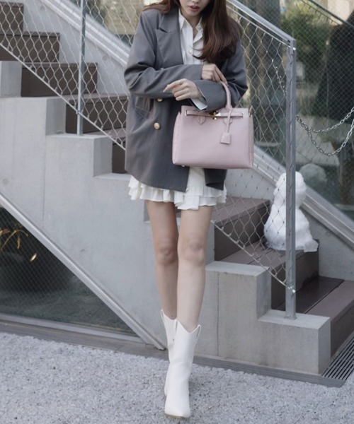 ピークドラペルダブルテーラードジャケット 春服（テーラード