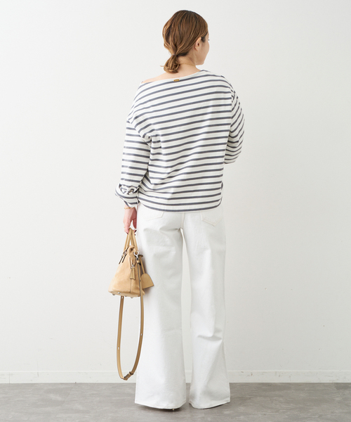 Deuxieme Classe(ドゥーズィエムクラス)の「HAZYBORDER プルオーバー(Tシャツ/カットソー・レディース・ライトグレー/ブルー・FREE)」の12枚目の写真