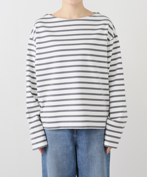 Deuxieme Classe(ドゥーズィエムクラス)の「HAZYBORDER プルオーバー(Tシャツ/カットソー・レディース・ライトグレー/ブルー・FREE)」の21枚目の写真