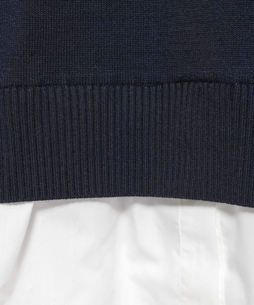 mysty woman（ミスティウーマン）の「シャツドッキングハイゲージニット　656084（ニット/セーター・レディース・ネイビー/グレー/チャコールグレー・FREE）」の20枚目の写真