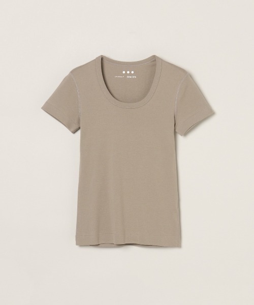three dots(スリードッツ)の「ジェシカ(Tシャツ/カットソー・レディース・ベージュ系その他/グレー系その他/オフホワイト/ライム・MEDIUM/SMALL)」の3枚目の写真