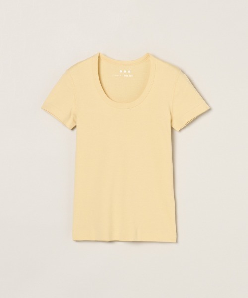 three dots(スリードッツ)の「ジェシカ(Tシャツ/カットソー・レディース・ベージュ系その他/グレー系その他/オフホワイト/ライム・MEDIUM/SMALL)」の2枚目の写真