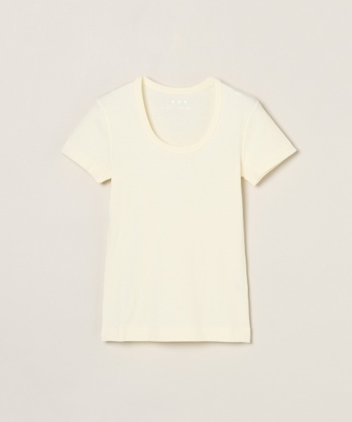 three dots(スリードッツ)の「ジェシカ(Tシャツ/カットソー・レディース・ベージュ系その他/グレー系その他/オフホワイト/ライム・MEDIUM/SMALL)」の1枚目の写真