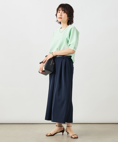 NOLLEY’S(ノーリーズ)の「《手洗い可能》ホールガーメントパフスリーブニットT(ニット/セーター・レディース・ブラック系その他/ホワイト系その他2/グリーン系その他・38)」の16枚目の写真