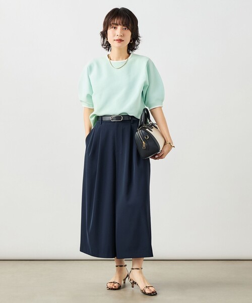 NOLLEY’S(ノーリーズ)の「《手洗い可能》ホールガーメントパフスリーブニットT(ニット/セーター・レディース・ブラック系その他/ホワイト系その他2/グリーン系その他・38)」の19枚目の写真