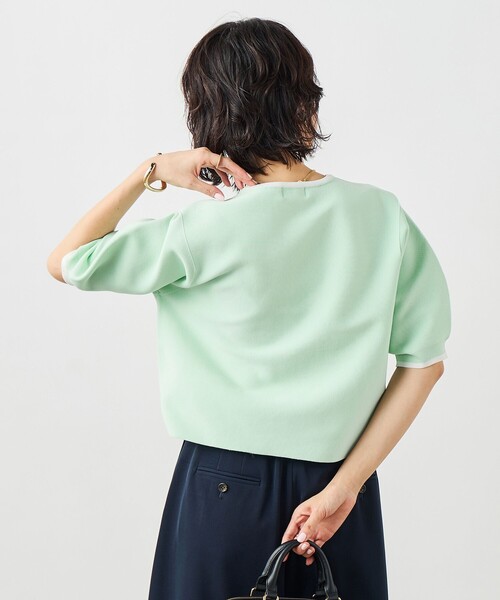 NOLLEY’S(ノーリーズ)の「《手洗い可能》ホールガーメントパフスリーブニットT(ニット/セーター・レディース・ブラック系その他/ホワイト系その他2/グリーン系その他・38)」の22枚目の写真