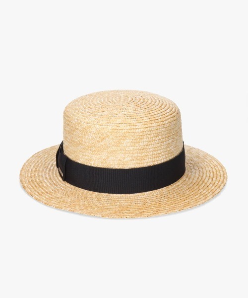 OVERRIDE（オーバーライド）の「OVERRIDE  STRAW BRAID BOATER SG / オーバーライド（ハット・レディース・ブラック・59cm/M/57.5cm）」の13枚目の写真