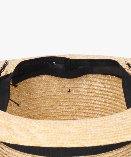 OVERRIDE（オーバーライド）の「OVERRIDE  STRAW BRAID BOATER SG / オーバーライド（ハット・レディース・ブラック・59cm/M/57.5cm）」の4枚目の写真