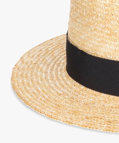 OVERRIDE（オーバーライド）の「OVERRIDE  STRAW BRAID BOATER SG / オーバーライド（ハット・レディース・ブラック・59cm/M/57.5cm）」の5枚目の写真