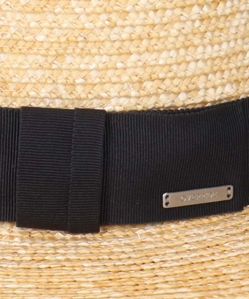 OVERRIDE（オーバーライド）の「OVERRIDE  STRAW BRAID BOATER SG / オーバーライド（ハット・レディース・ブラック・59cm/M/57.5cm）」の6枚目の写真