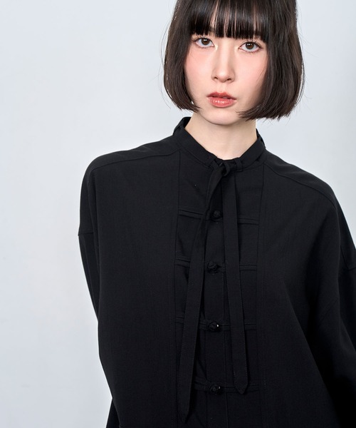 Nora Lily（ノラリリー）の「【Nora Lily】China loop L/S Shirt（シャツ/ブラウス・メンズ・ライトパープル/ブラック/ブルー・FREE）」の5枚目の写真