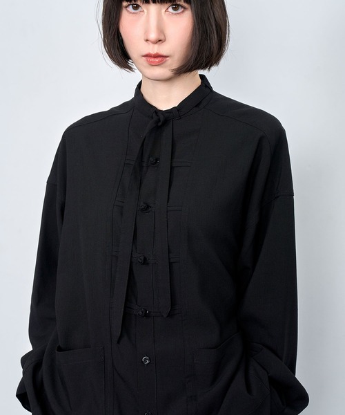 Nora Lily（ノラリリー）の「【Nora Lily】China loop L/S Shirt（シャツ/ブラウス・メンズ・ライトパープル/ブラック/ブルー・FREE）」の7枚目の写真