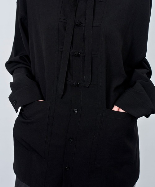 Nora Lily（ノラリリー）の「【Nora Lily】China loop L/S Shirt（シャツ/ブラウス・メンズ・ライトパープル/ブラック/ブルー・FREE）」の8枚目の写真