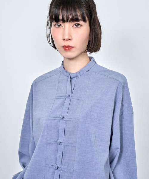Nora Lily（ノラリリー）の「【Nora Lily】China loop L/S Shirt（シャツ/ブラウス・メンズ・ライトパープル/ブラック/ブルー・FREE）」の16枚目の写真