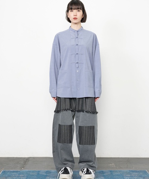 Nora Lily（ノラリリー）の「【Nora Lily】China loop L/S Shirt（シャツ/ブラウス・メンズ・ライトパープル/ブラック/ブルー・FREE）」の20枚目の写真