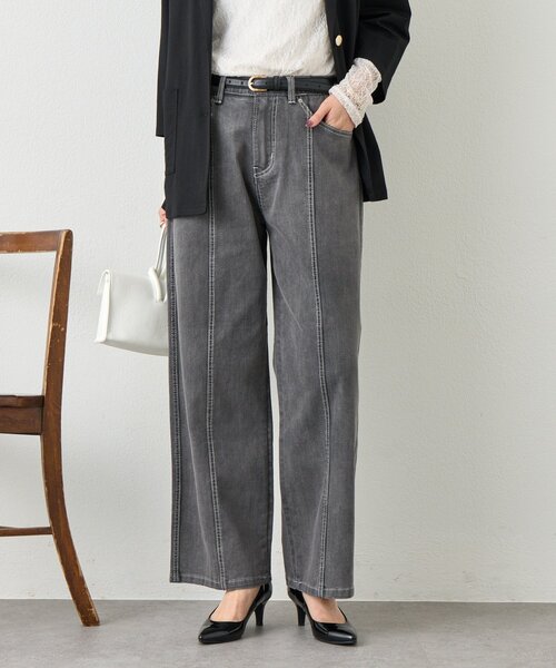 Jena espace merveilleux（ジェナ　エスパスメルヴェイユ）の「ステッチストレートデニムパンツ（デニムパンツ・レディース・グレー/ブルー・FREE）」の21枚目の写真