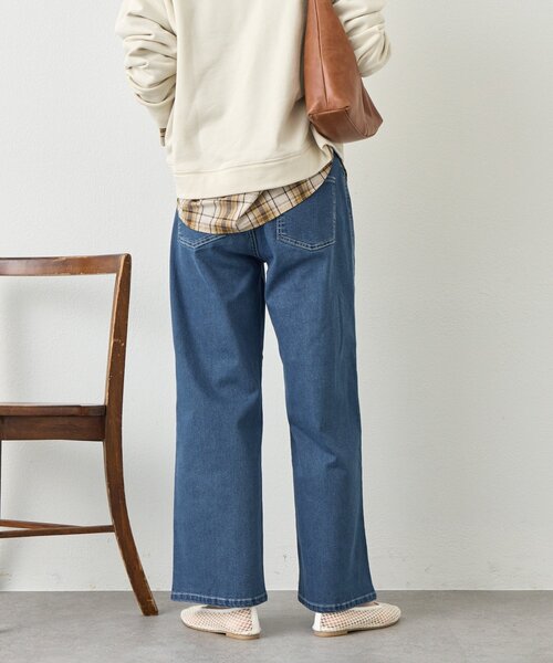 Jena espace merveilleux（ジェナ　エスパスメルヴェイユ）の「ステッチストレートデニムパンツ（デニムパンツ・レディース・グレー/ブルー・FREE）」の8枚目の写真