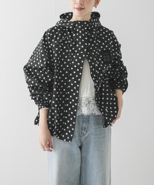 【新品】GANNI ガニー　ブラック ベスト ジャケット GANNI（ガニー） 中綿ジャケット Shiny Quilt Vest Jacket F8382 F8534