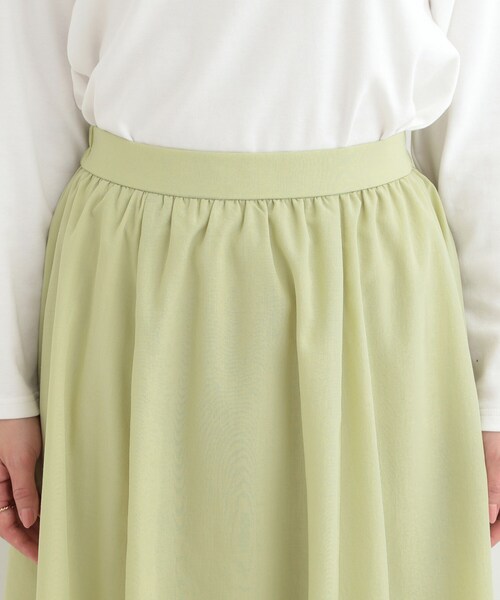 SHOO・LA・RUE（シューラルー）の「ギャザーフレアスカート（スカート・レディース・ライトベージュ/スモーキーグリーン系/ネイビー・00）」の19枚目の写真