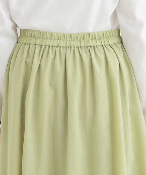 SHOO・LA・RUE（シューラルー）の「ギャザーフレアスカート（スカート・レディース・ライトベージュ/スモーキーグリーン系/ネイビー・00）」の20枚目の写真