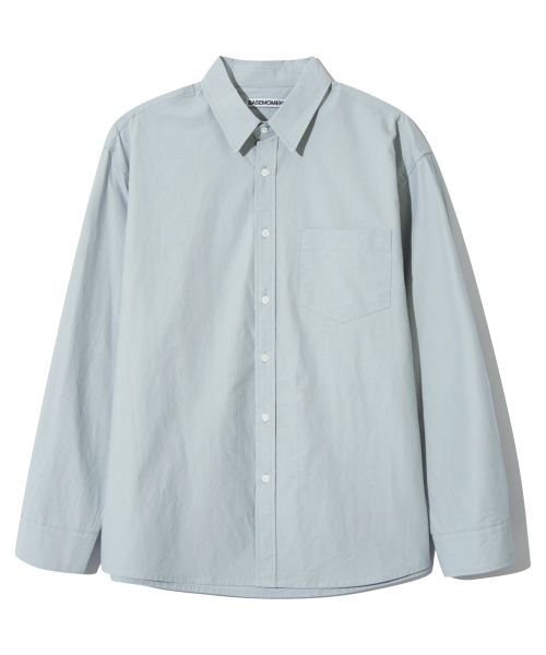 BASEMOMENT(ベースモーメント)の「セミオーバーバイオコットンシャツペールグレー(シャツ/ブラウス・レディース・その他・LARGE/MEDIUM)」の1枚目の写真