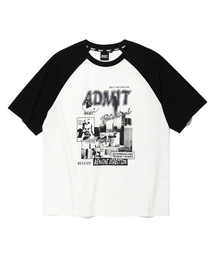 BUNKERBUSTER（バンカーバスター）の「ラグランアドミット半袖Tシャツ BLACK (MP2TU257-076)（Tシャツ/カットソー）」