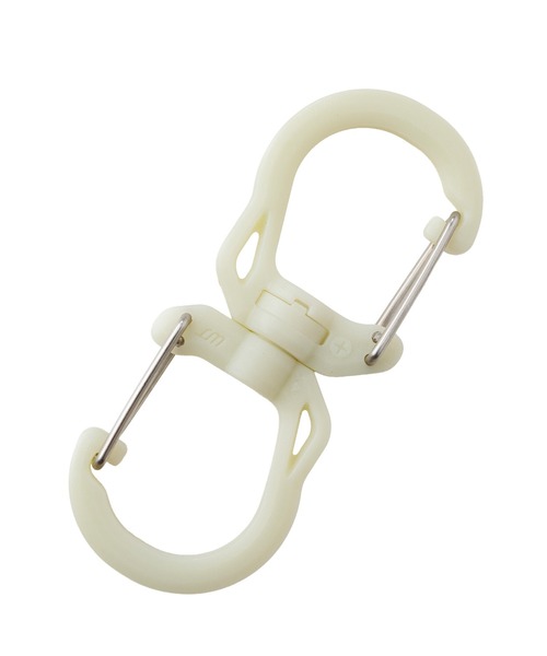 CRAZY CREEK（クレイジークリーク）の「CRAZY CREEK クレイジークリーク ダブルカラビナ グロー Mサイズ（アウトドアグッズ・メンズ・ホワイト・FREE）」の2枚目の写真