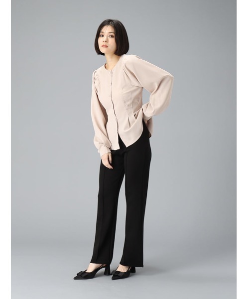 fifth(フィフス)の「ボンディングセミフレアパンツ(その他パンツ・レディース・ブラック/ベージュ系その他・M)」の3枚目の写真